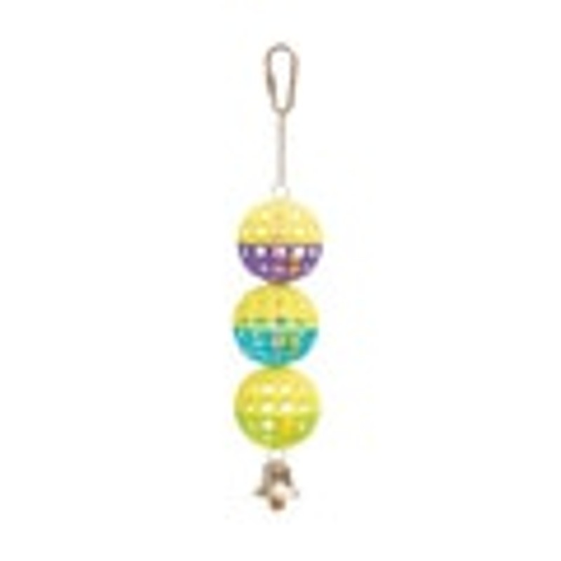 Kazoo Triple Cage Ball With Bell Bird Toy