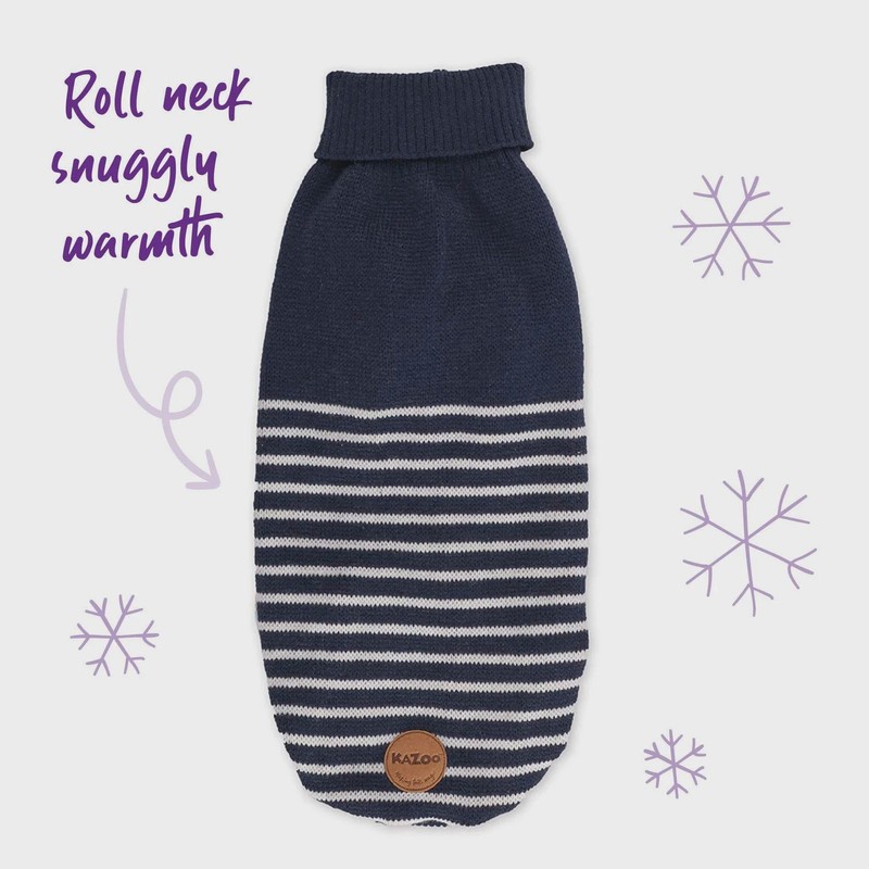 Kazoo Navy Stripe Dog Jumper
