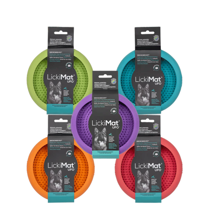 Lickimat Dog Bowl Ufo Green
