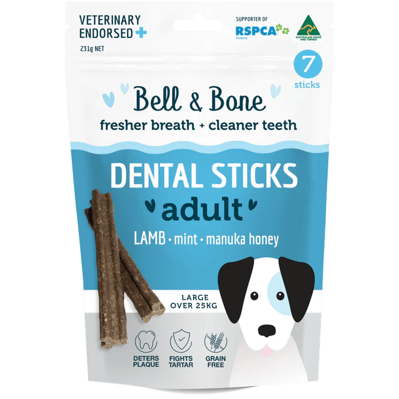 Bell And Bone Dental Sticks Lamb Mint And Manuka Honey For Large Dogs