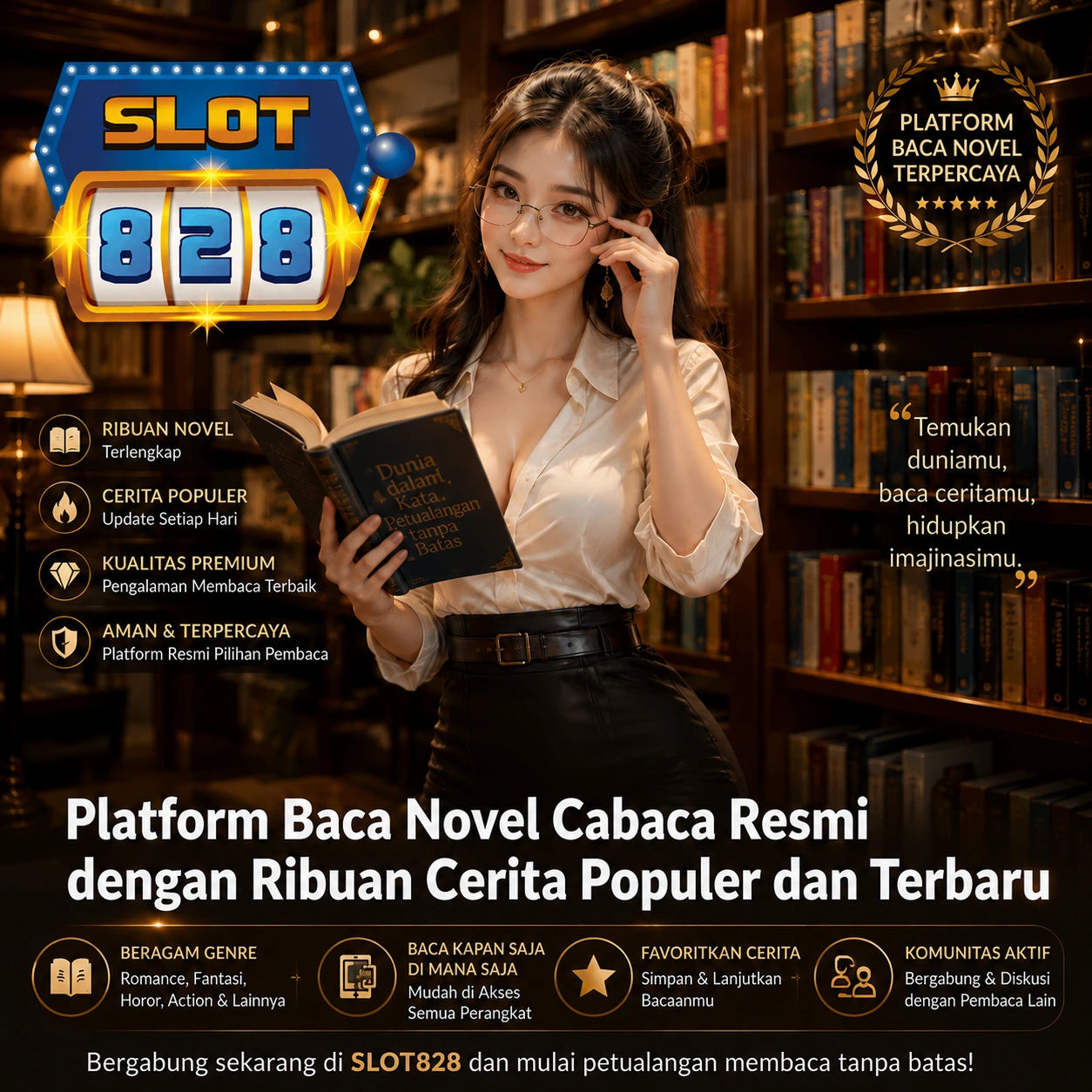 banner SLOT828 > Platform Baca Novel Cabaca Resmi dengan Ribuan Cerita Populer dan Terbaru