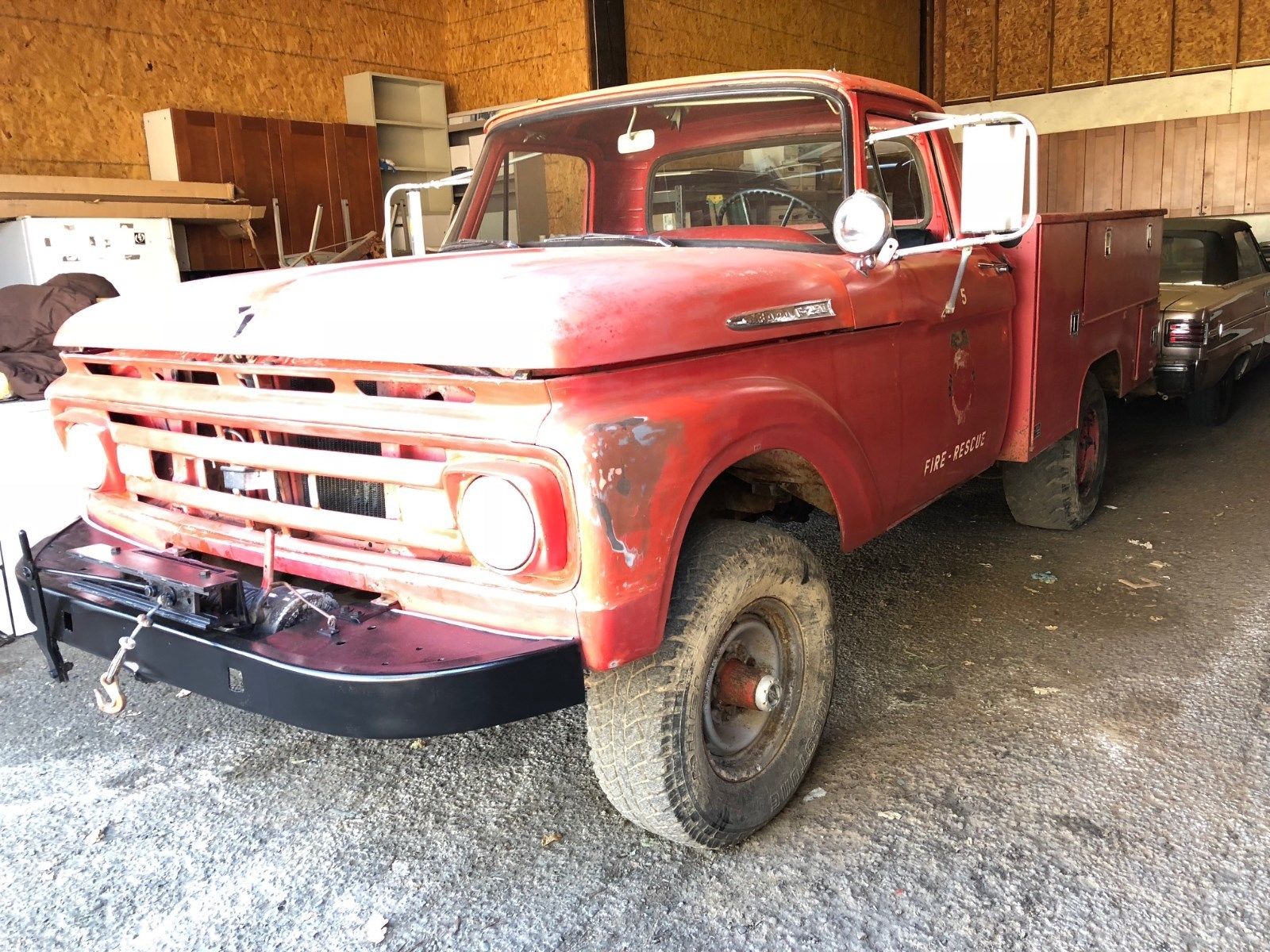 very rare 1961 Ford F250 4X4 fire truck vintage @ Vintage trucks for sale