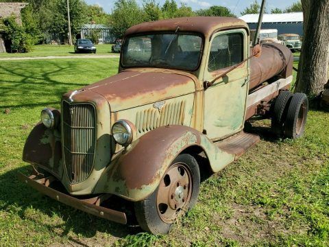 solid project 1935 Ford Pickup tanker vintage for sale