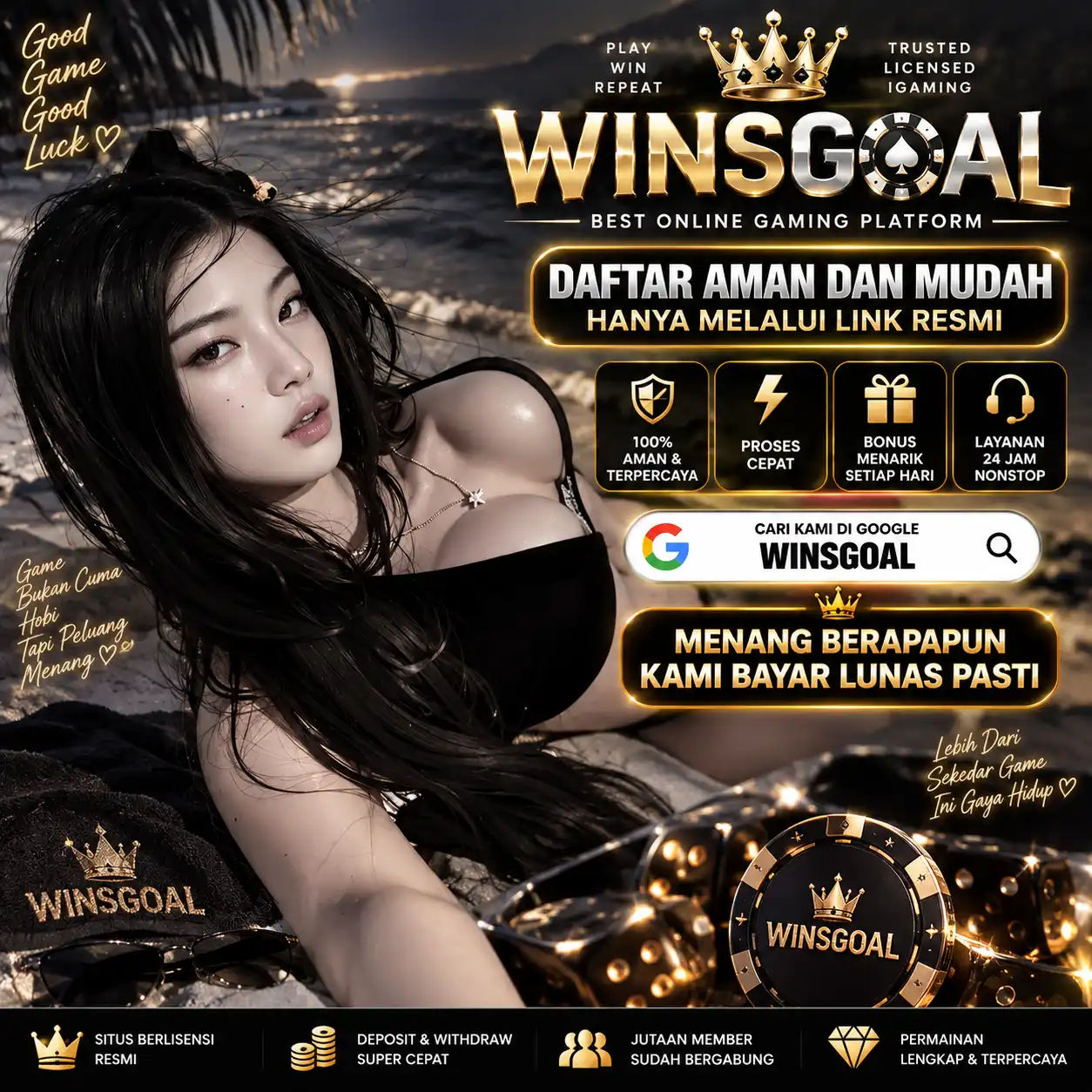 banner WINSGOAL | Daftar Aman dan Mudah Hanya Melalui Link Resmi Winsgoal