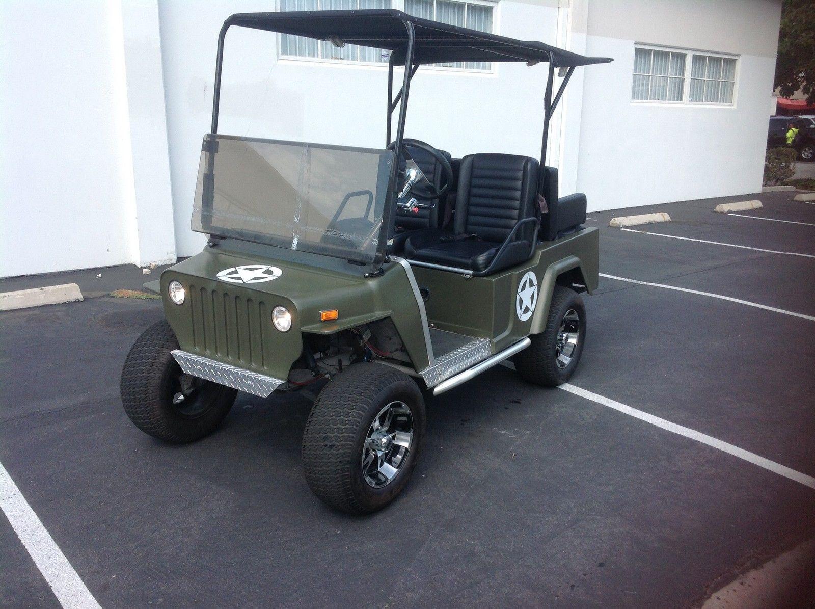 Club Car Golf Cart Willys Jeep Custom 48v 48 volt Green ...