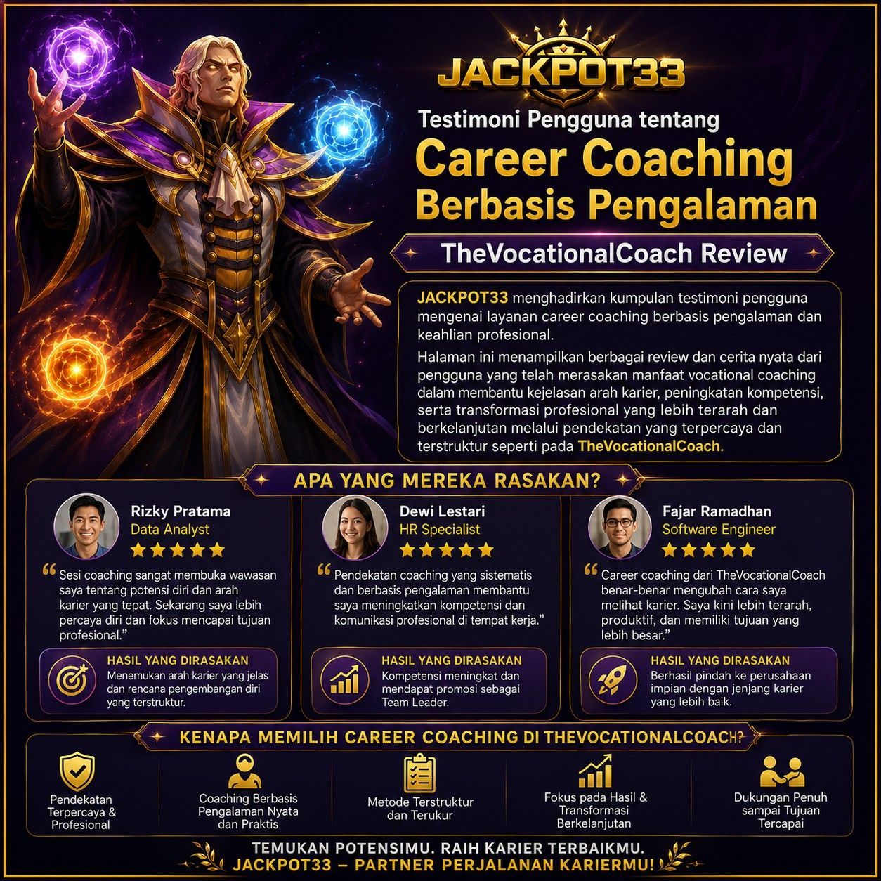 Review Testimonial Carrier Coaching JACKPOT33