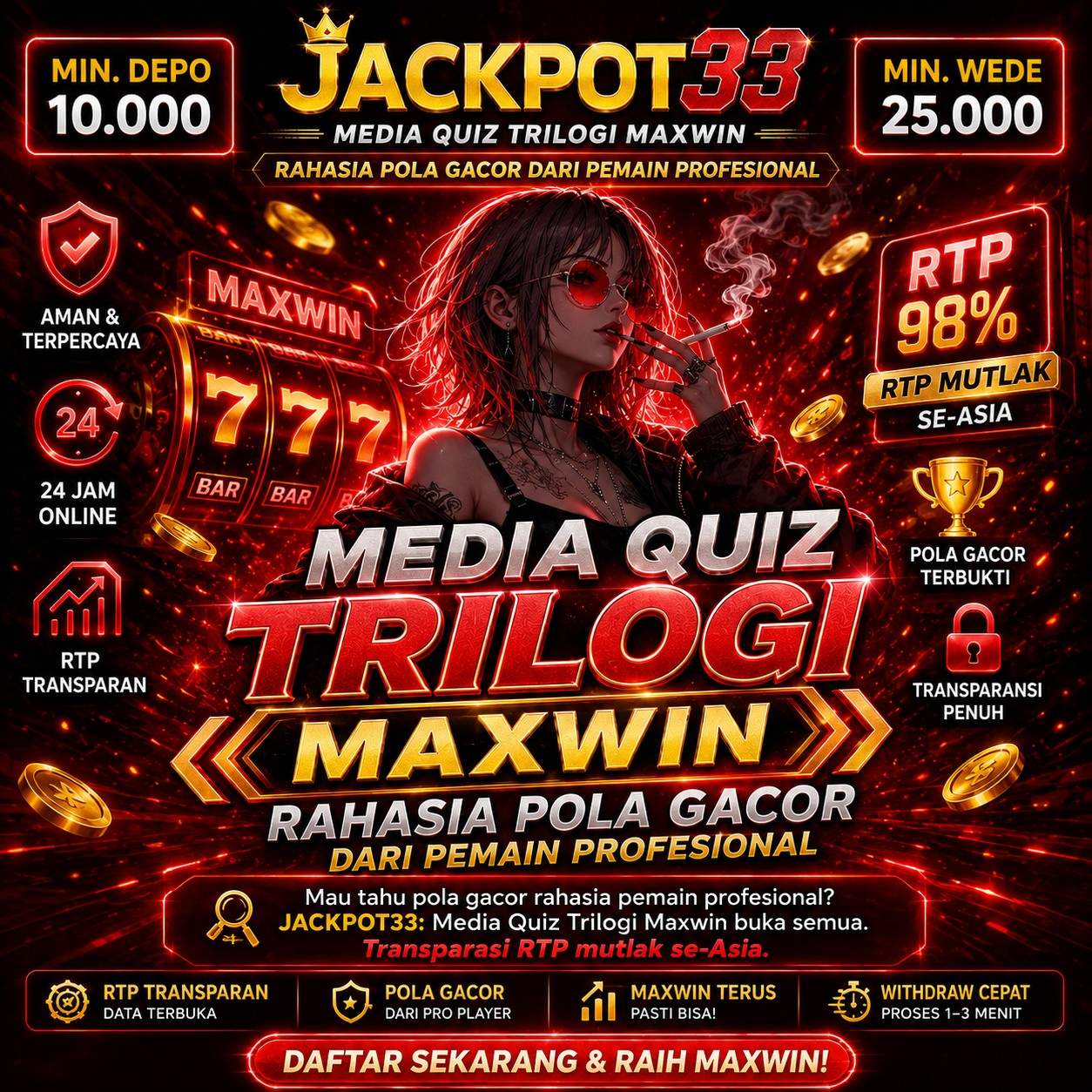 JACKPOT33: Media Quiz Trilogi Maxwin Rahasia Pola Gacor dari Pemain Profesional