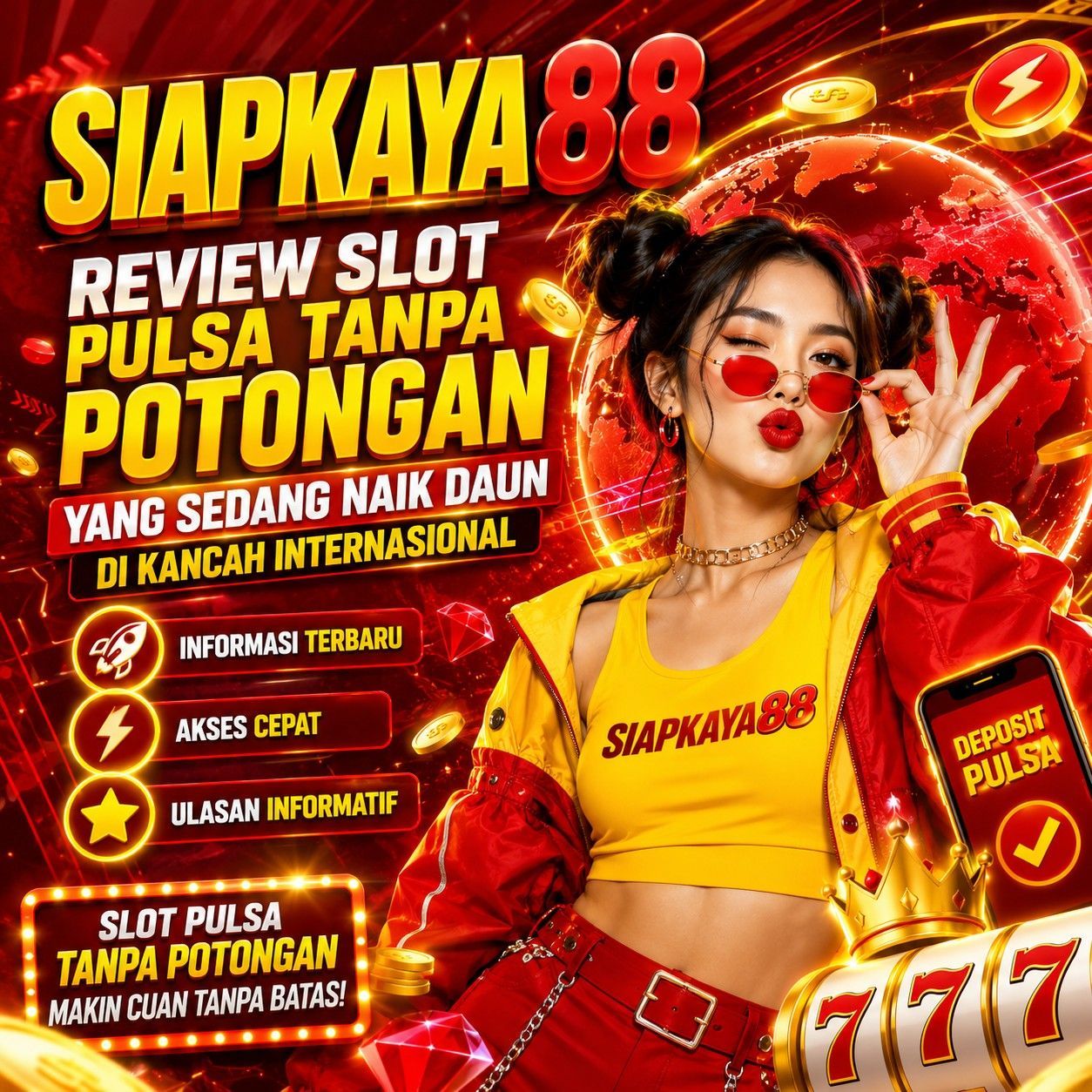 SIAPKAYA88: Review Slot Pulsa Tanpa Potongan yang Sedang Naik Daun di Kancah Interasional
