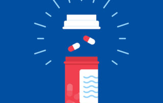 Pill bottle cartoon