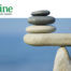 duloxetine pharmaceutical advertising banner with balancing rocks