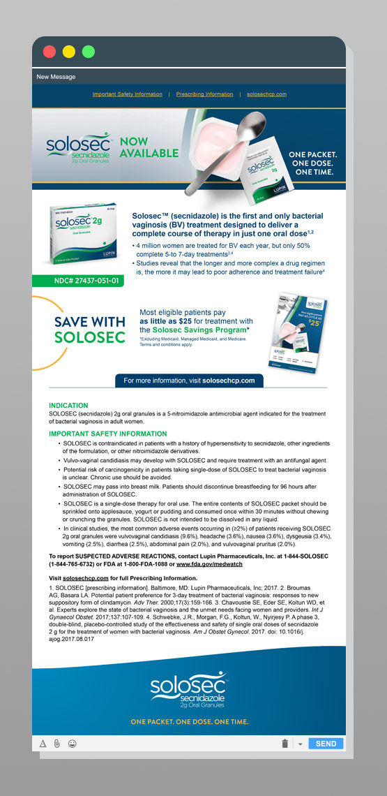 SingleDose Solosec Approved For Trichomoniasis MPR