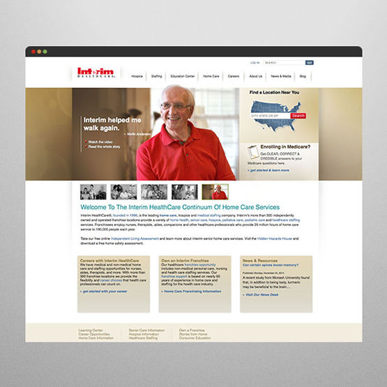 interim healthcare web design