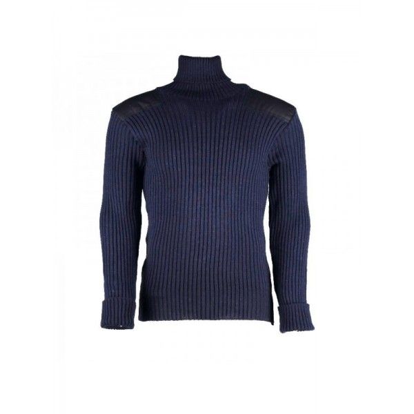 TW Kempton Chatham Woolly Pully Roll Neck Sweater - Navy
