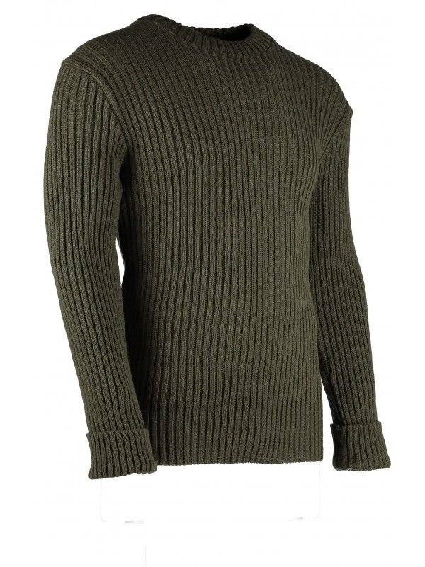 TW Kempton Welbeck Woolly Pully Sweater (No Patches) - Olive