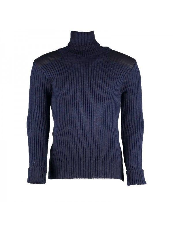 TW Kempton Chatham Woolly Pully Roll Neck Sweater - Navy