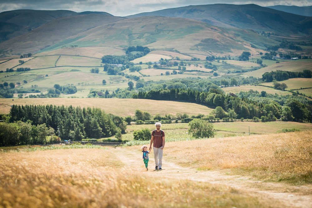 Paul and Albert walking up Binsey, Lake District photographers