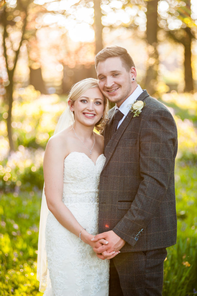 Posing in the grounds, Wortley Hall, Sheffield wedding photography