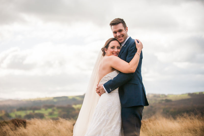 Wedding cuddles in the Peak District