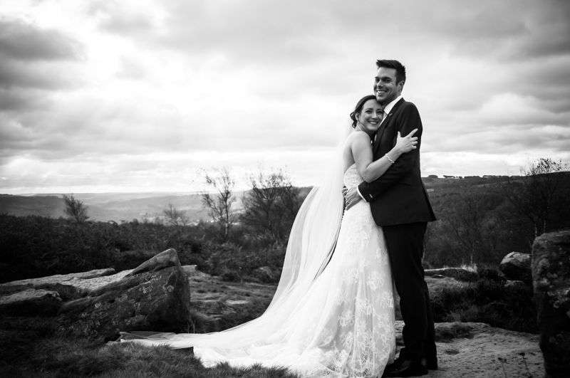 Peak District wedding couple in the Autumn