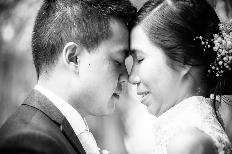Eskimo kisses for Sheffield wedding