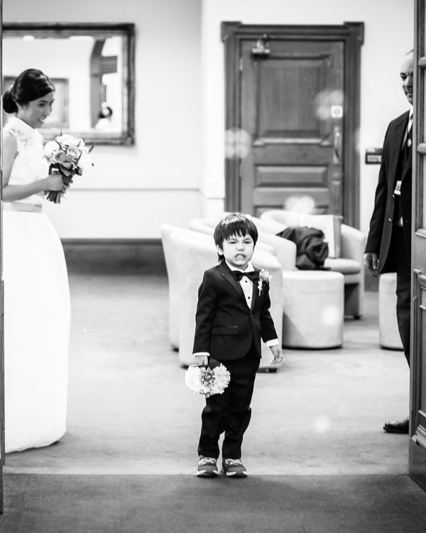 Cheeky page boy - Sheffield Town Hall wedding