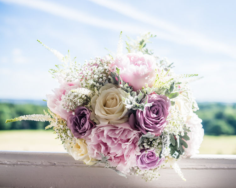 Rachel's wedding bouquet at Wortley Hall