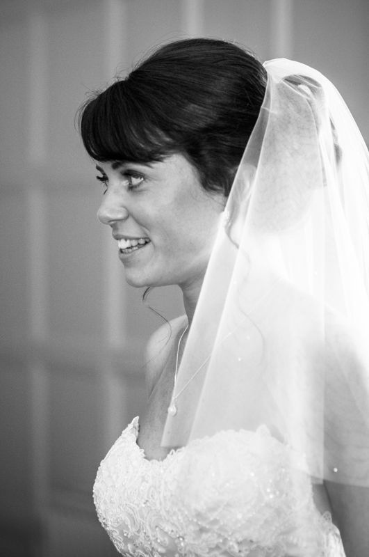 Getting nervous Rachel before her wedding at Wortley Hall
