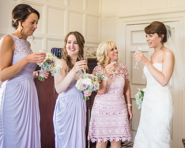 The ladies before the wedding at Wortley Hall