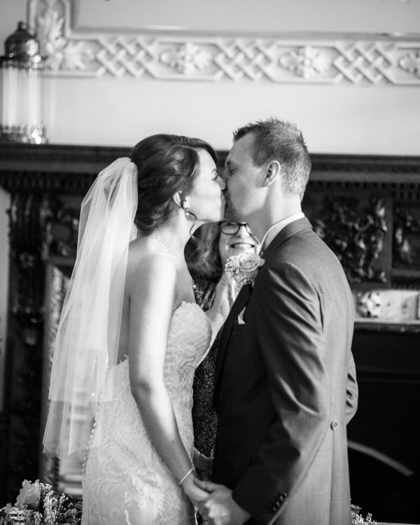 First kiss at Wortley Hall in Sheffield