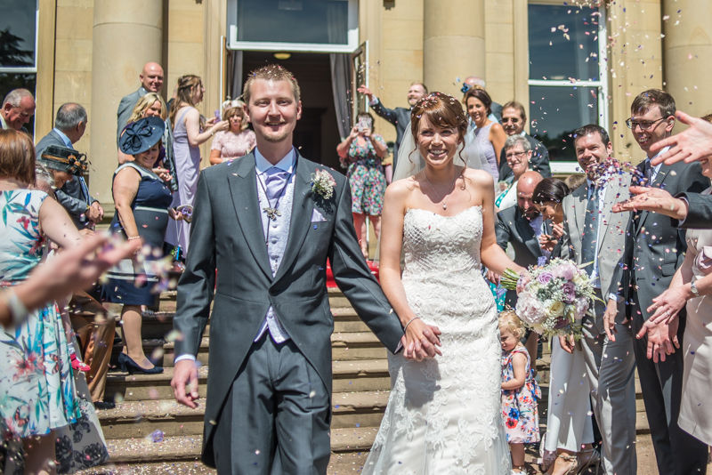 Confetti at Wortley Hall in Sheffield