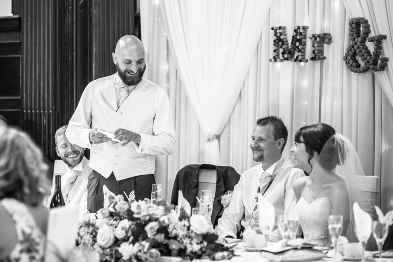 Best mans speech at Wortley Hall in Sheffield