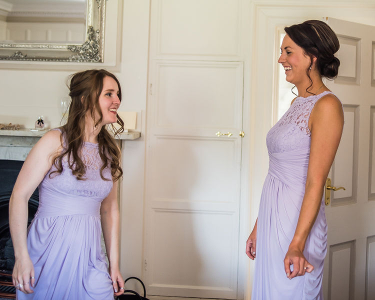Bridesmaids laughing at Sheffield wedding