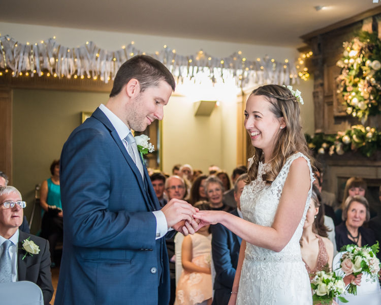 ring exchange, Sheffield wedding photographers Whirlowbrook Hall