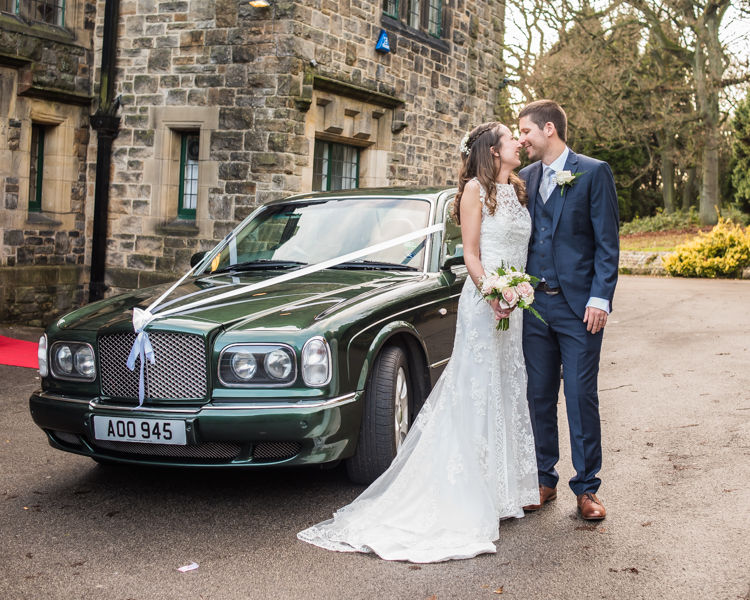 Wedding car Sheffield wedding photographers Whirlowbrook Hall