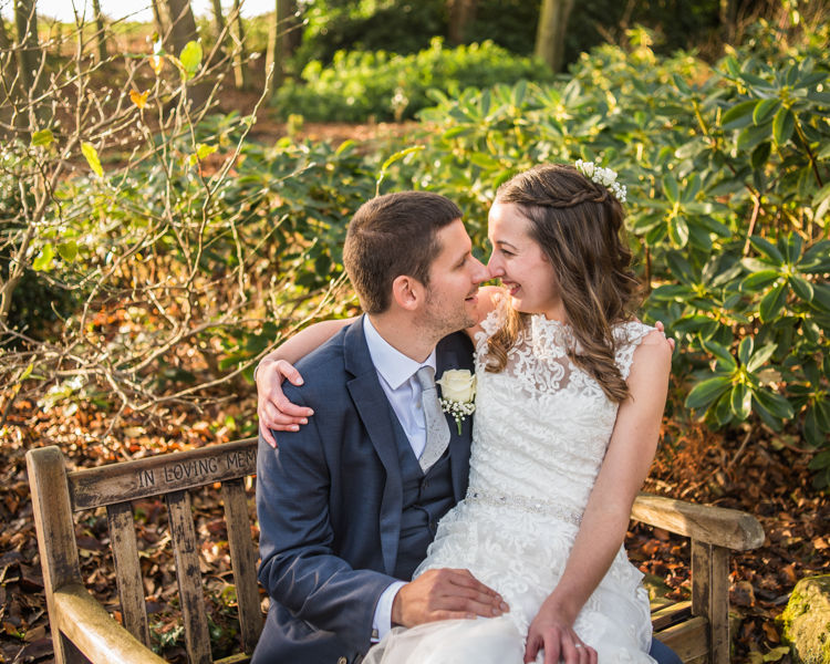 Bride and groom winter wedding Sheffield wedding photographers Whirlowbrook Hall