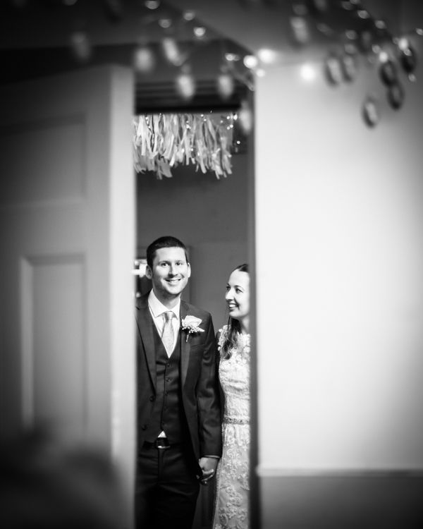 About to enter reception room Sheffield wedding photographers Whirlowbrook Hall