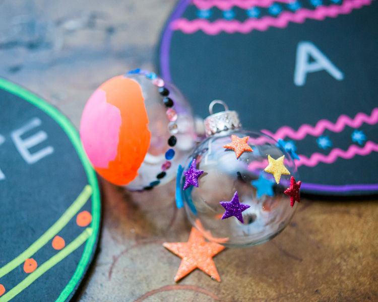 Bauble decorating Sheffield wedding photographers Whirlowbrook Hall