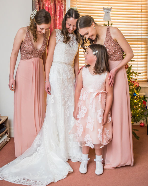 Bride and bridesmaids - Sheffield wedding photographers