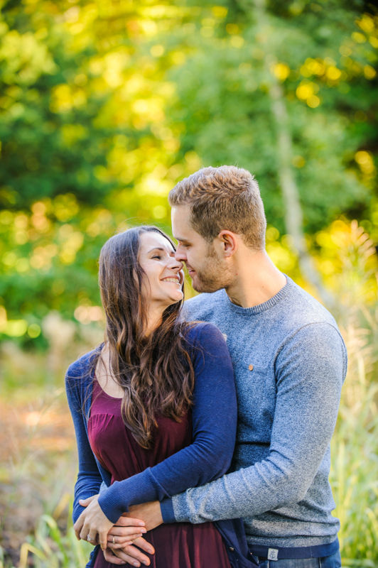 Kisses, Rochelle & Oliver, pre-wedding portraits, Sheffield