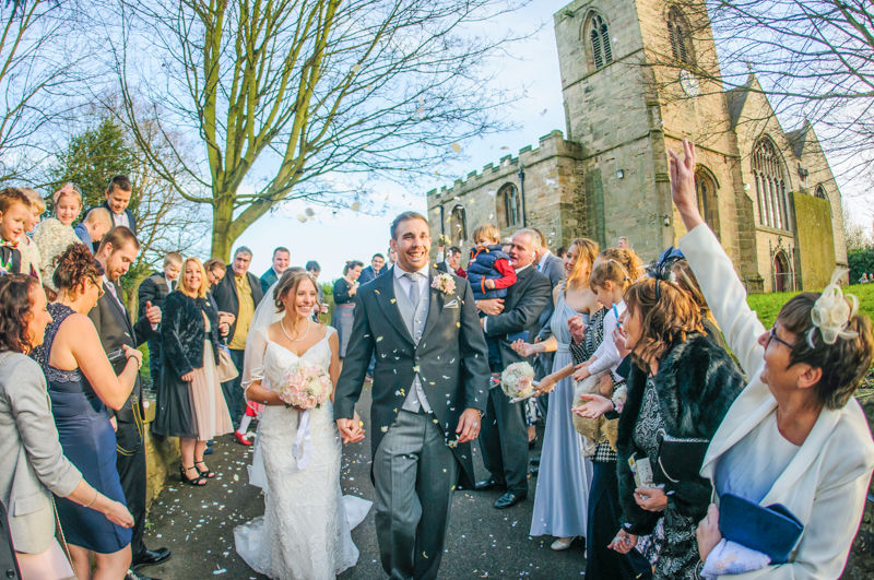 Confetti Hellaby Hall wedding photographers Rotherham