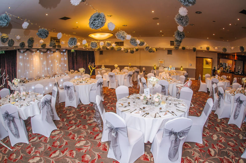 Hellaby Hall interior for wedding reception at Christmas