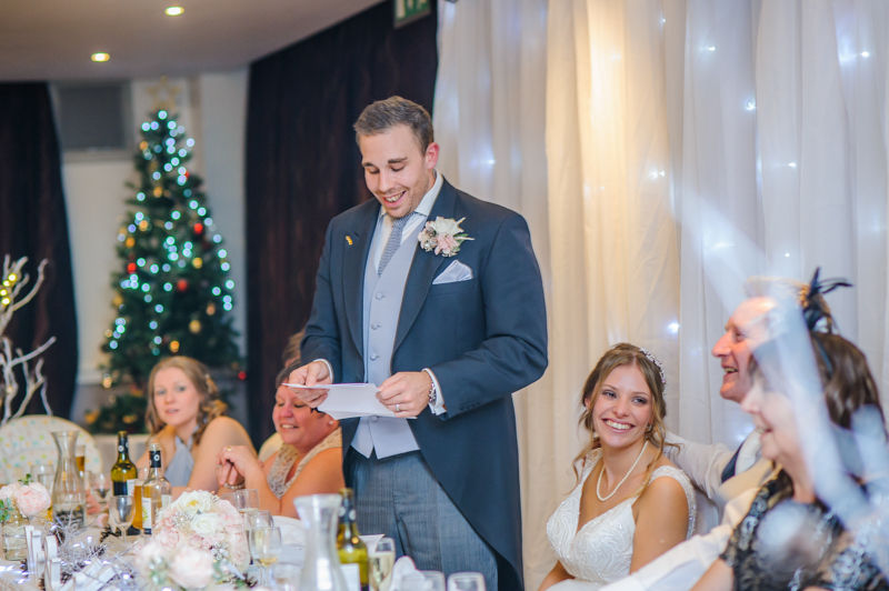 Groom's speech, Hellaby Hall wedding photographers Rotherham