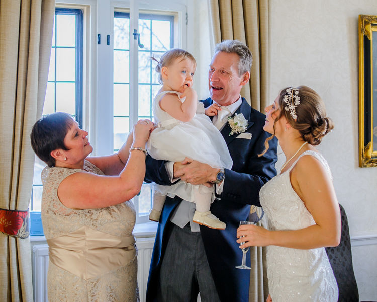 Amanda and her family before wedding Hellaby Hall wedding photographers Rotherham