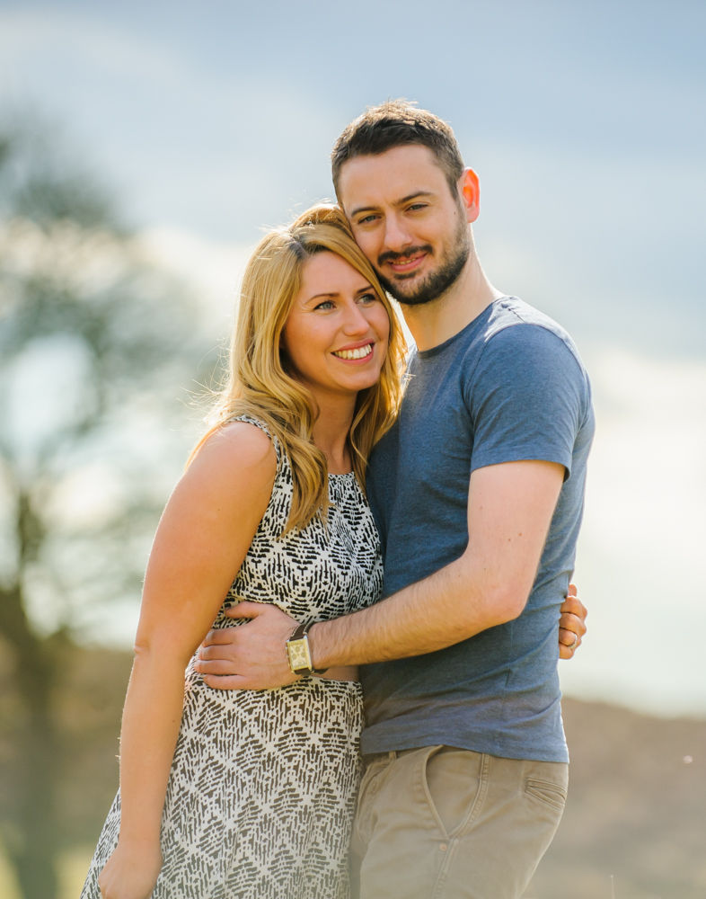 Engagement shoot portraits at Curbar Edge, Sheffield wedding photographers