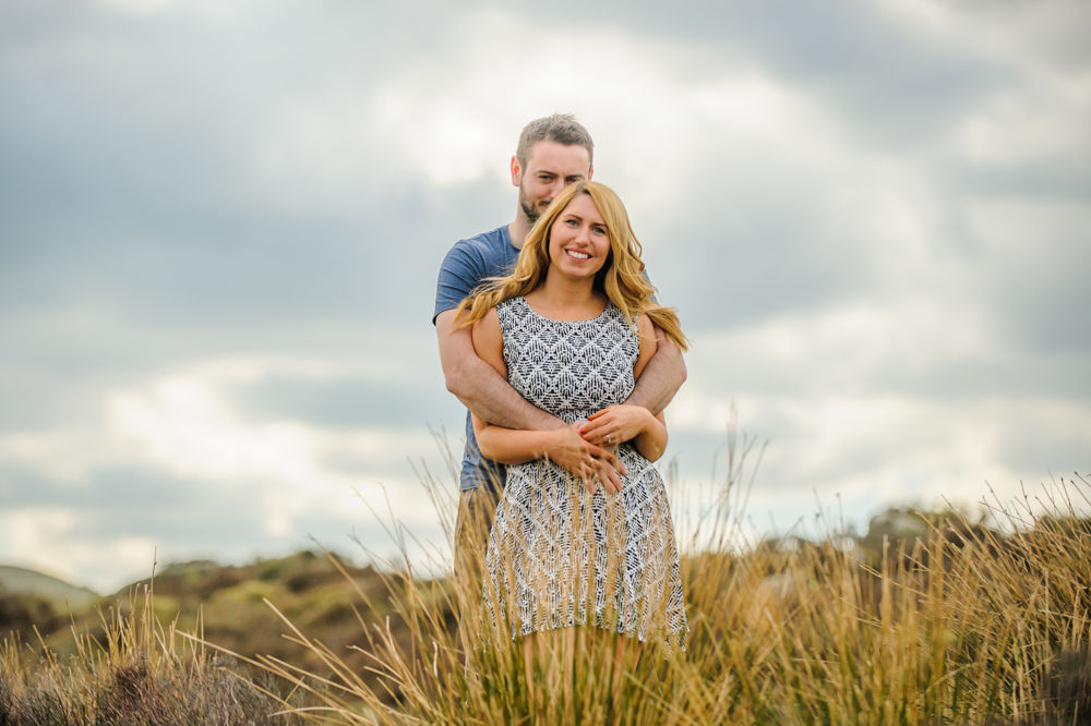 Becca and Tom, pre-wedding photos Curbar Edge