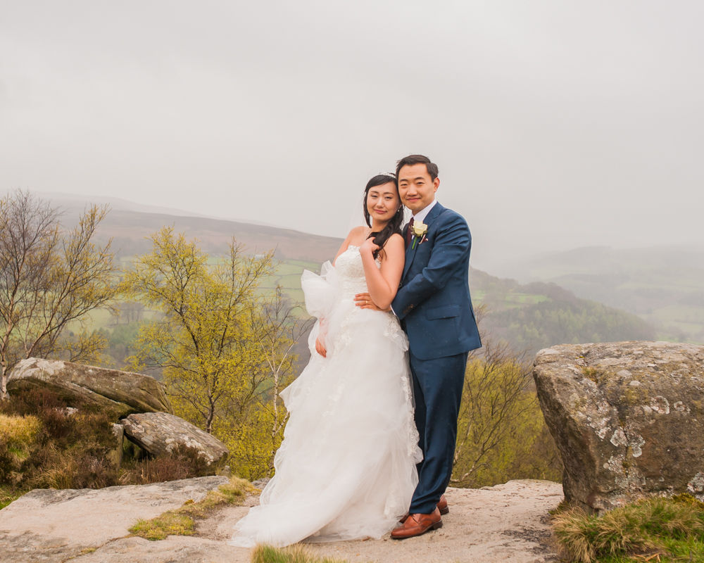 Rocks at Surprise View, Sheffield wedding photographer, Chinese wedding