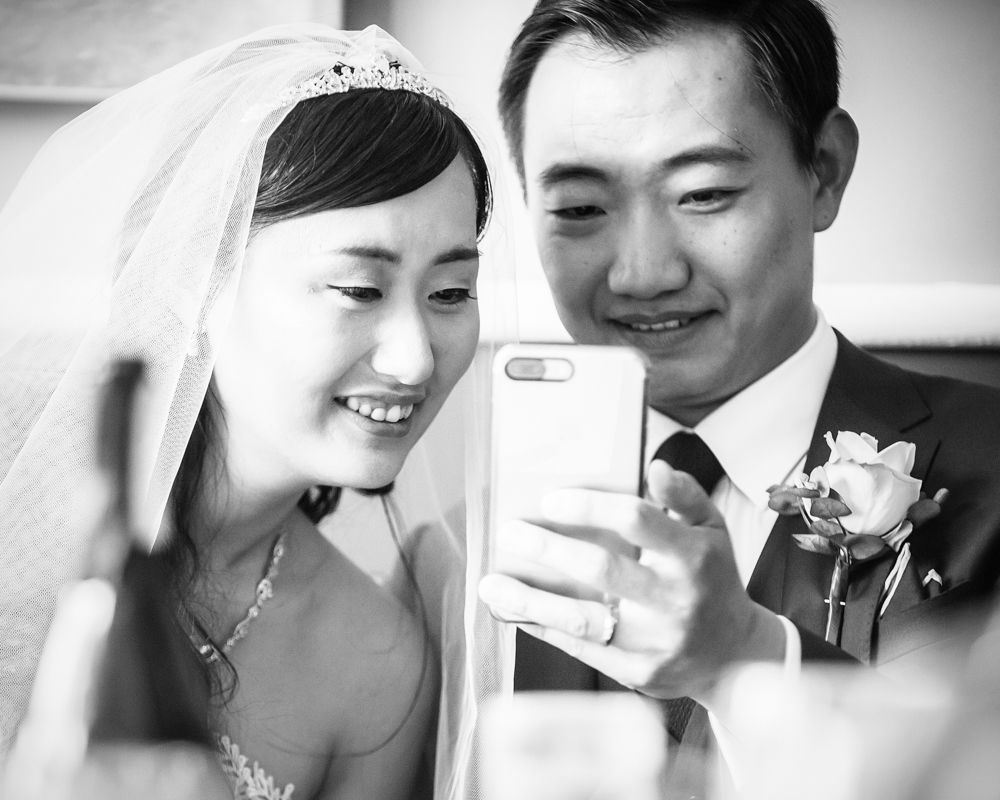 Facetiming, Sheffield wedding photographer, Chinese wedding