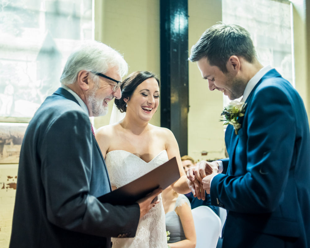 Ring exchange, Kelham Island wedding, Sheffield photographers