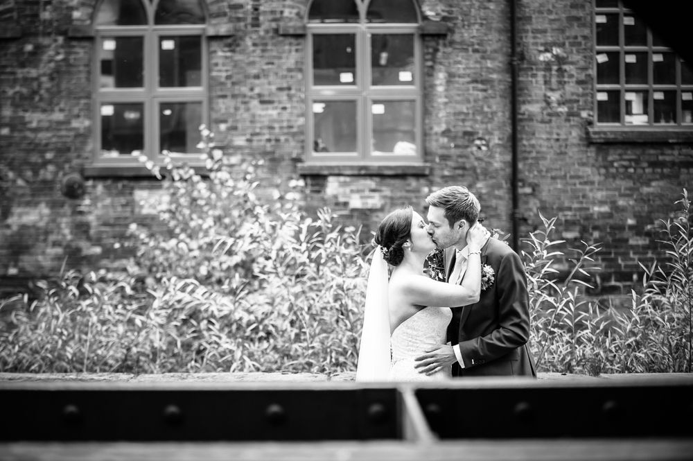Kisses, Kelham Island wedding, Sheffield photographers