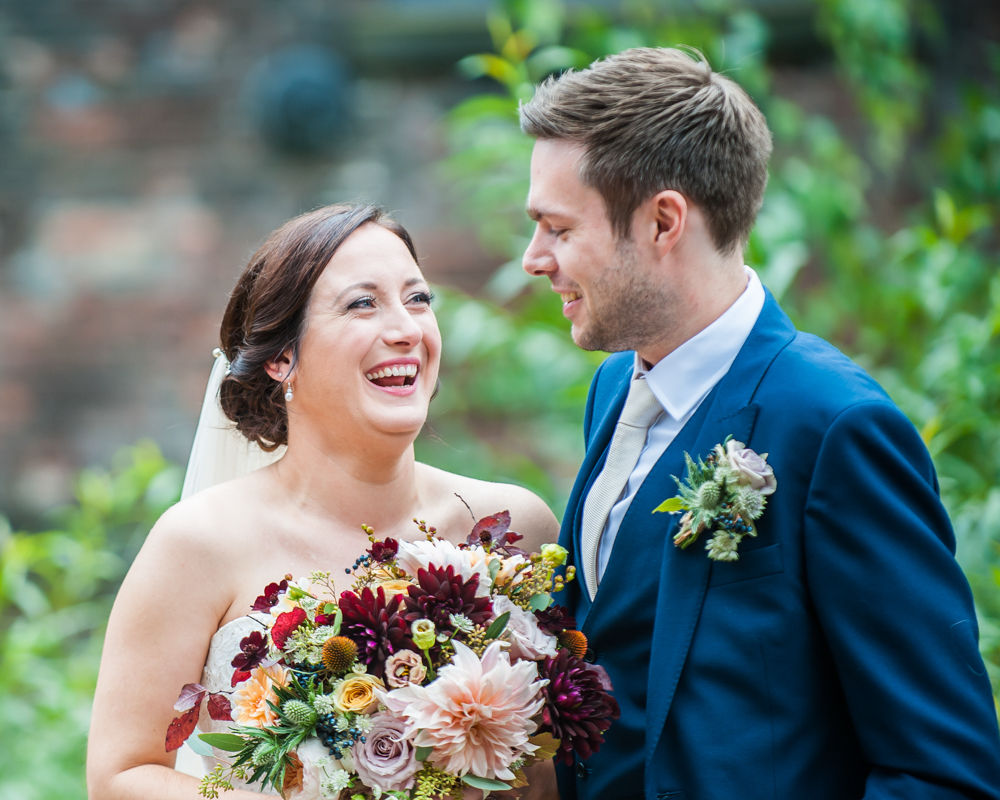 Bride laughing, Kelham Island wedding, Sheffield photographers